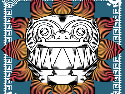 Quetzalcoatl animal digital art graphic design mythology