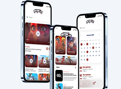 Miraculous: LadyBug Mobile App | UI Design application branding design graphic design ui ux