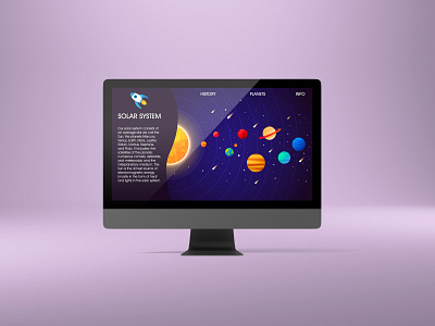 Solar System Website draw adobe illustrator photoshop solar system vector webdesign website