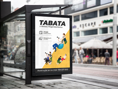 Bus stop city light poster | Kreativio adobe illustrator artwork billboard brand city lights clv design event flyer fitness fitness poster flatdesign graphic design illustration leaflet poster poster art poster design tabata trends vector