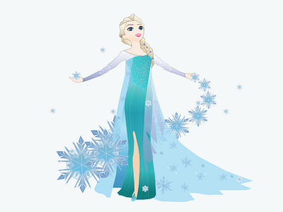 Elsa using Pen Tool design elsa graphicdesign illustration