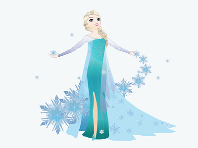 Elsa using Pen Tool