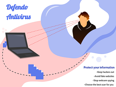 Illustration-Antivirus ,Protect your information antivirus art artwork computer cyber security cybersecurity design illustration illustration art illustrations information laptop poster protect protection security threat ui vector