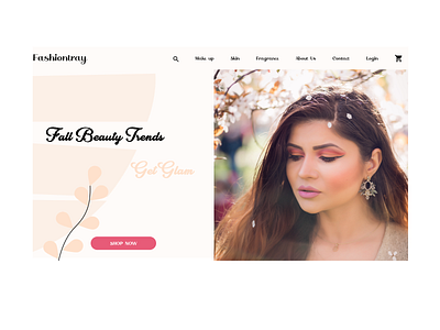 Landing Page- Beauty\Make up UI design beauty design makeup typography ui uidesign uiux ux web design website website design