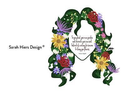 Sarah Hiers Design Flower Girl Print
