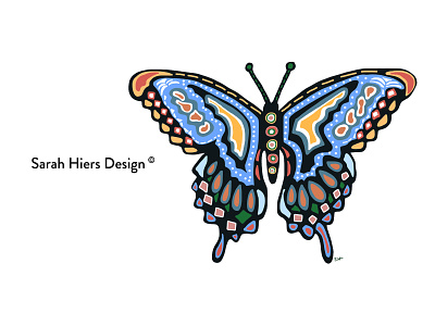 Sarah Hiers Design Butterfly artist butterflies butterfly butterfly art butterfly logo custom art custom drawing drawing freelance artist freelance design illustration logo
