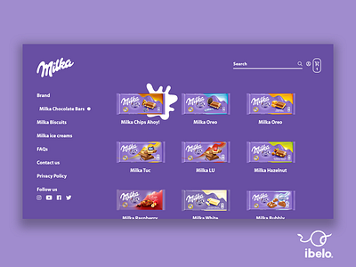 Milka web design