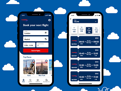 British Airways UI/UX redesign.