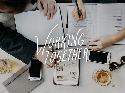 Working Together handletter image photo type