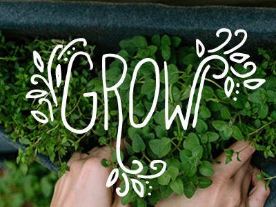 Spring Graphics for Over gardening handlettering lettering spring typography