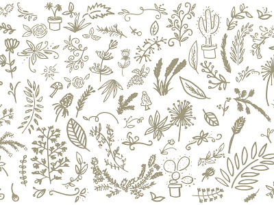 80+ Hand Drawn Floral Vectors