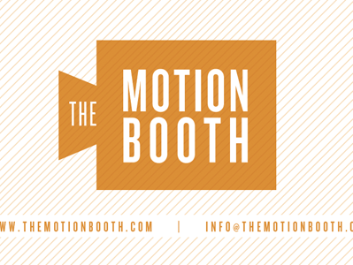 The Motion Booth camera logo motion booth orange stripes