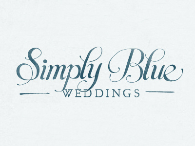 Simply Blue Weddings blue script wedding