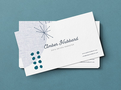 Personal Branding Mid-Century Modern Inspired abstract blue branding business card design graphic design gray logo marketing mid century modern modern pattern personal brand texture
