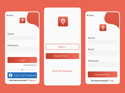 Simple Login UI app facebook login login form logo signin signup uiux