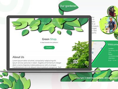 Garden Website about footer garden green navbar team tree web design website