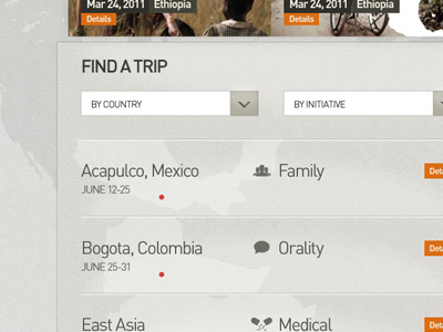 Tripapp2 application design dropdowns maps ui website