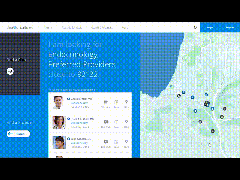 Digital Healthcare blue design digital gif interactions map platform price product web