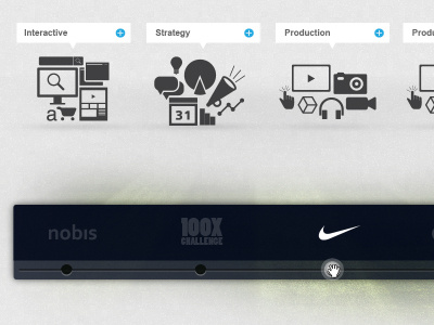 Nobis Site Breakdown blue cool design icons navigation user experience web design