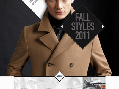 Fashion Site design parallax photo shapes textures type ui web