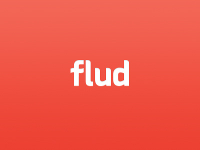 Flud agency app basic bold cool fun logo orange pink red soft type wave
