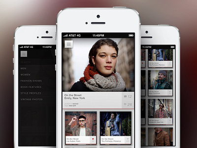 Social Lookbook (quick wip) app blur clean cool design fashion images interactive iphone menu navigation simple type ui ux white