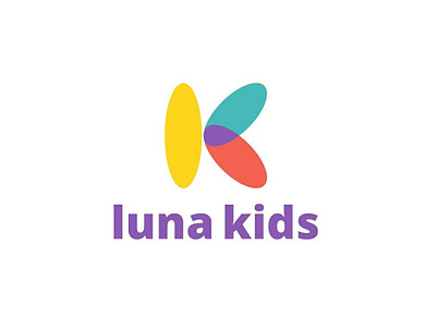 luna kids logo logotype graphicdesign