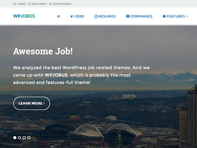 WPJobus - Job Board and Resumes WordPress Theme candidates career cv employment job board job listing job portal jobs recruiters recruiting recruitment resume