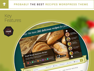 WPCook WordPress Recipes Theme Description Image breakfast chef cook cooking cuisine culinary dinner food gastronomy meal recipes restaurant