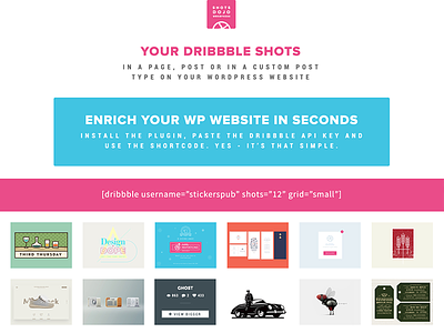 Dribbble WordPress Plugin - WPShotsDojo dribbble plugin portfolio responsive shots showcase wordpress