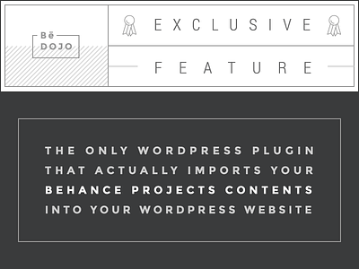 BeDojo WordPress Plugin - Import your Behance Projects behance creative designers import plugin portfolio projects showcase wordpress