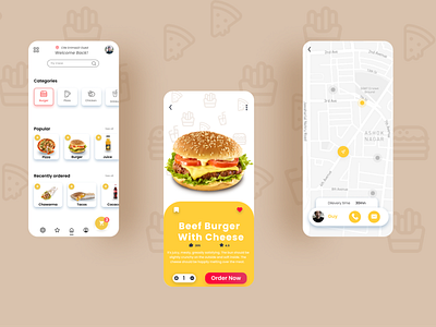 Fast Food Delivery App app delivery design fast food food ui ux