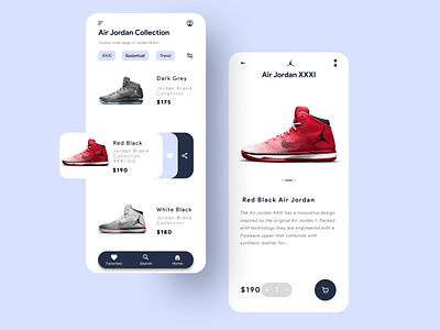 Air Jordan athletic shoes store Concept UI Design 👟 design illustration shoes store ui ux