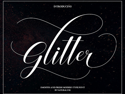 Glitter Script animation best seller design font font awesome font design fonts illustration lettering smoothie