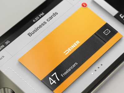 Business Card Organizer Iphone App By Erik Deiner For Stacks On Dribbble