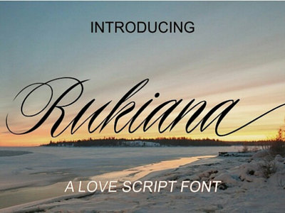 Font Rukiana script font script bundle