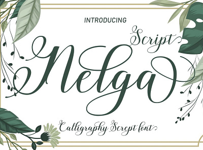 Nelga Script Font branding design font script font script bundle font script.bundle illustration logo ui ux vector