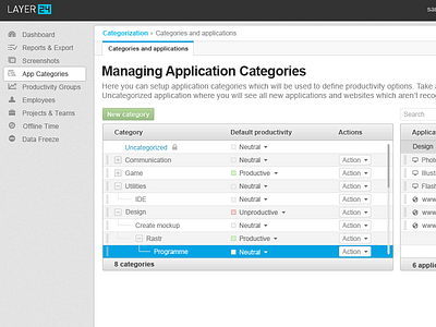 Layer24. App Categories