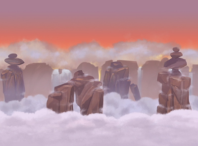 Misty Mountains artwork background drawing game illustration photoshop