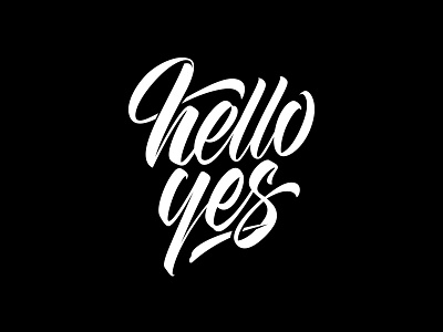 Helloyes - Lettering logo branding calligraphy font hand lettering ink lettering logo type typeface typography