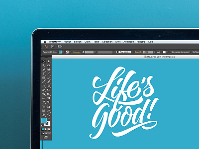 Life's good - Lettering logo branding calligraphy font hand lettering ink lettering logo type typeface typography