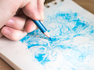 Landscapes Collection blue colerase color concept art draw drawing landscape left hand paper pen sketch sketchbook