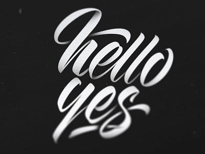 Helloyes - Lettering logo branding calligraphy font hand lettering ink lettering logo type typeface typography