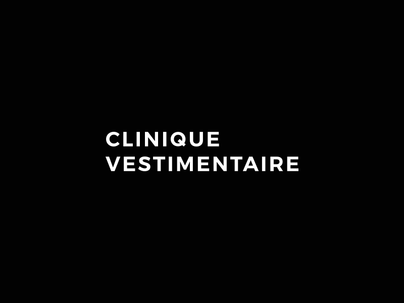 CLINIQUE VESTIMENTAIRE | Branding blackwhite branding clothes fashion gif lines logo mark minimal