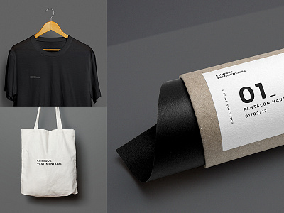 CLINIQUE VESTIMENTAIRE | Branding blackwhite branding clothes fashion gif lines logo mark minimal