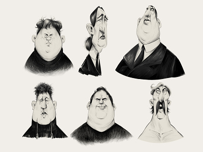 Line Up - Character Design character characterdesign concept art digital draw illustration photoshop process