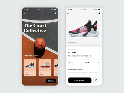 Weekly UI #001 - Product Detail app basketball design ecommerce ios mobile sneakers ui ux
