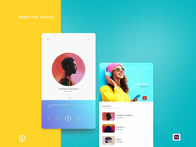 Music Player app app art branding design minimal ui ux web