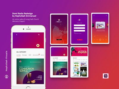 Domi Radio app app branding design ui ux