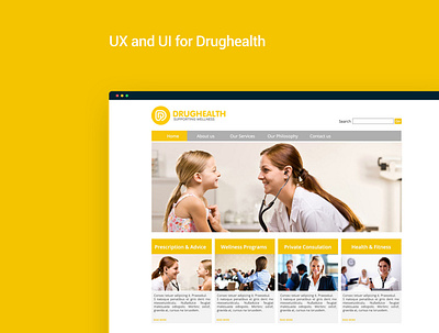 drughealth website app branding design minimal ui ux web